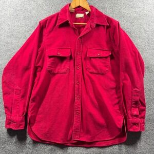 L.L. Bean Shirt Mens 16 Vintage Chamois Cloth Made in USA Heavyweight